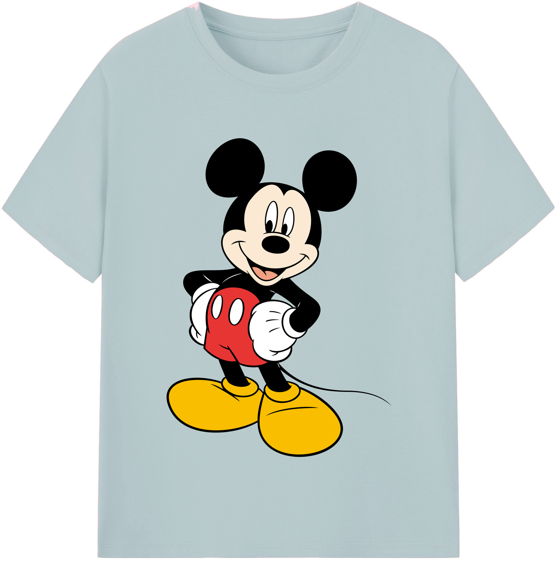 （画像用） ミッキーマウス Mickey Mouse 綿100％半袖Tシャツ（フロントプリント）